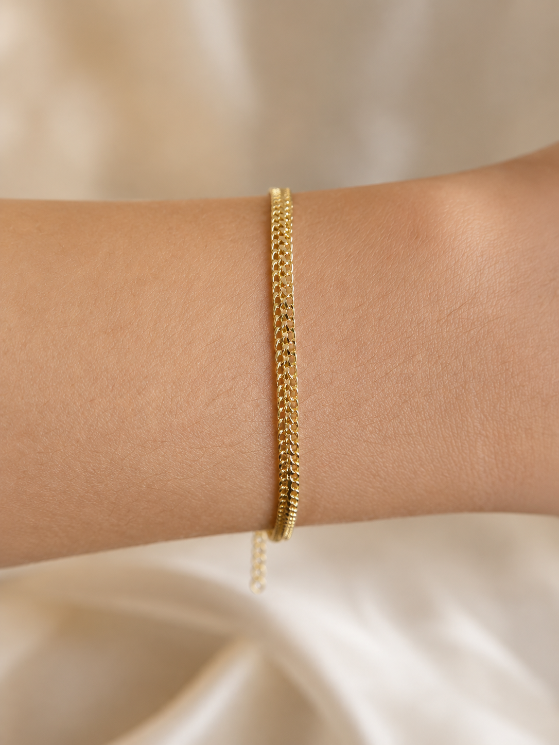 Pulseira Malha Fita Tubular Maleável