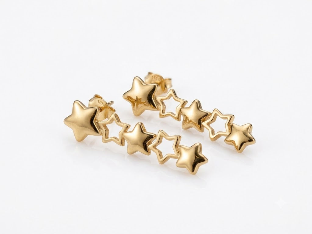 Brinco Ear Cuff Constelação de Estrelas Anatômico