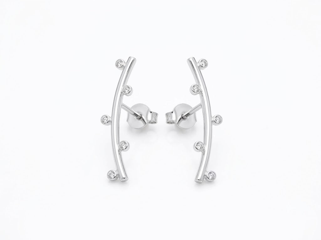 Brinco Ear Cuff Anatômico com Esferas Polidas