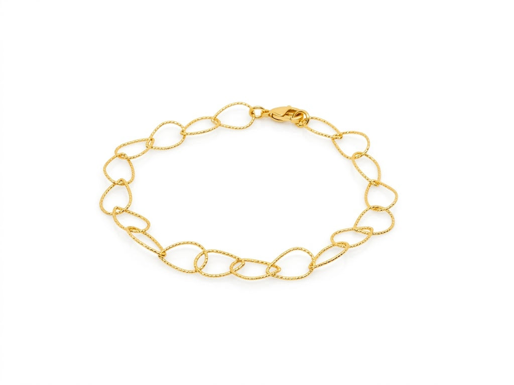 Pulseira Elos Ovais Orgânicos Entrelaçados