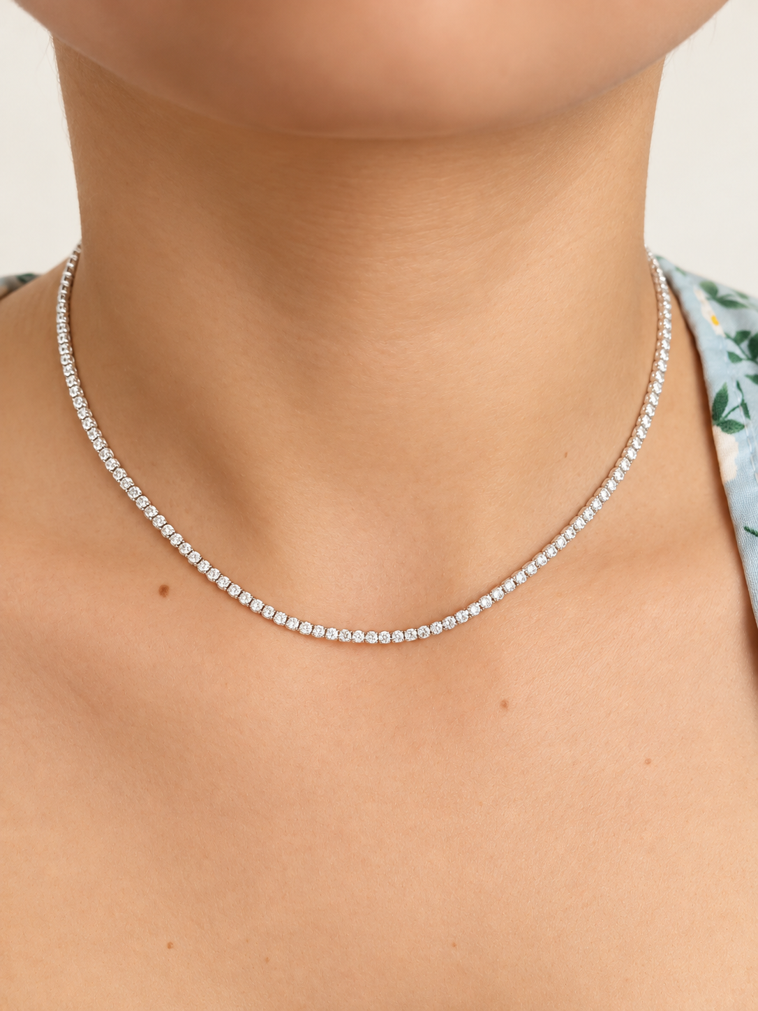 Colar Riviera Clássico Cravejado com Zircônias Cristal