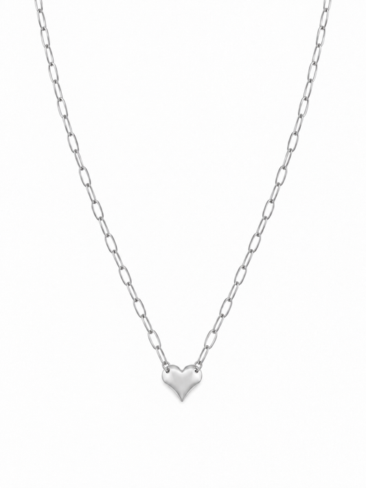 Colar Choker Elos Cartier com Pingente Coração Abaulado