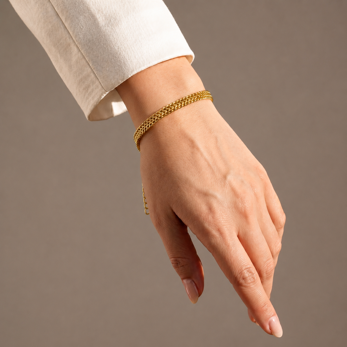 Pulseira Malha Fita Tubular Maleável