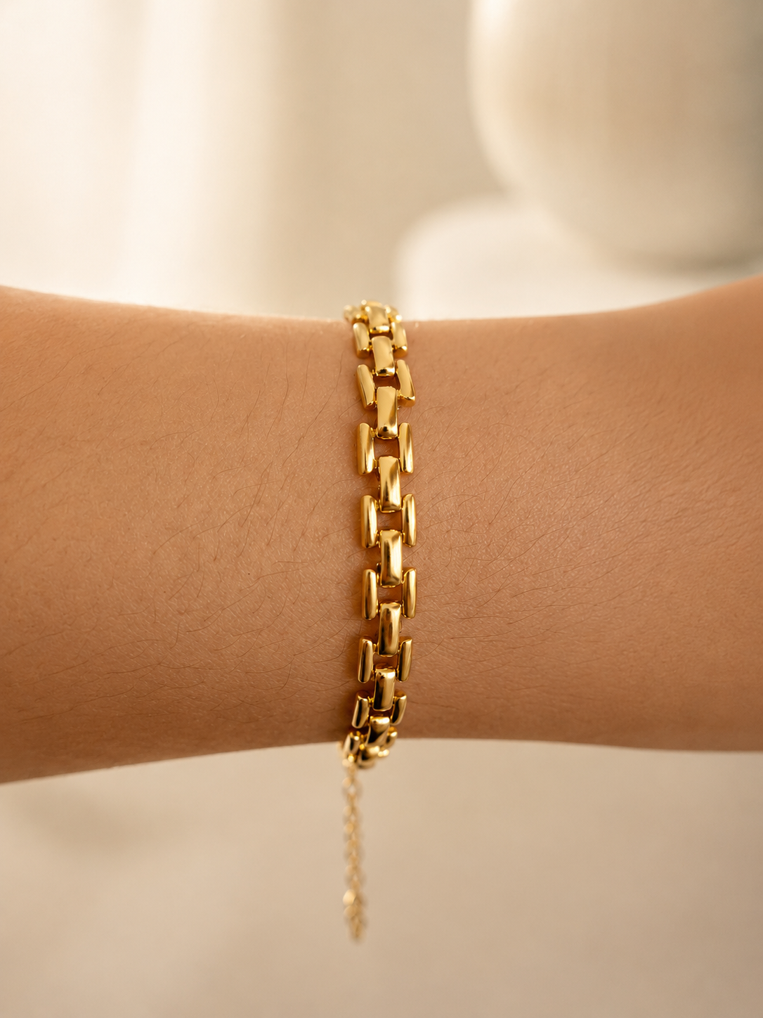 Pulseira Elos Articulados Geométricos