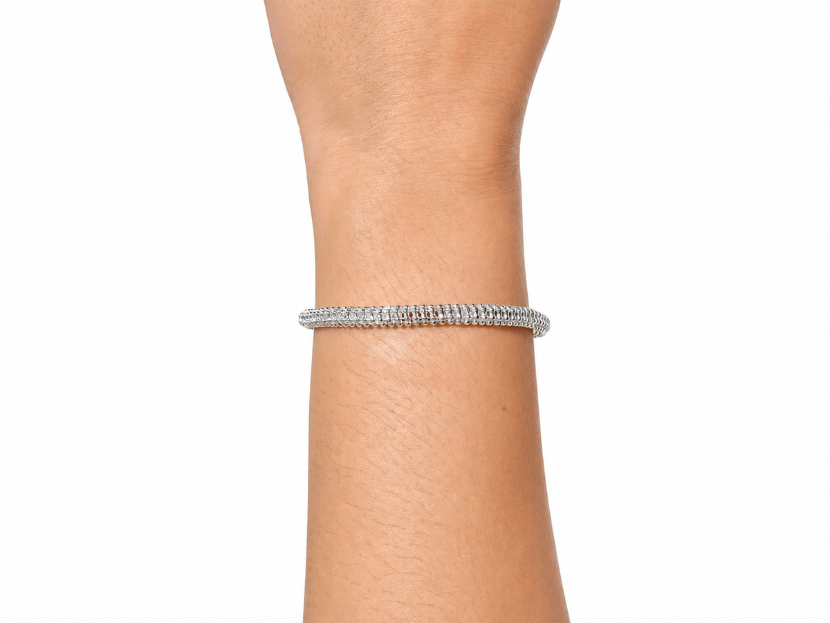 Pulseira Malha Trançada Espiga Encorpada