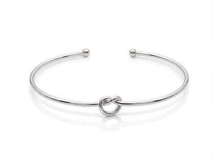 Bracelete Fino Aberto com Detalhe de Nó