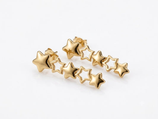 Brinco Ear Cuff Constelação de Estrelas Anatômico