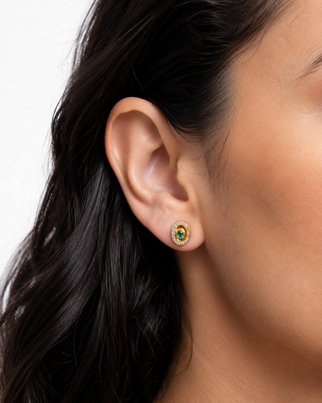 Brinco Ear Cuff Anatômico Borboleta Cravejada