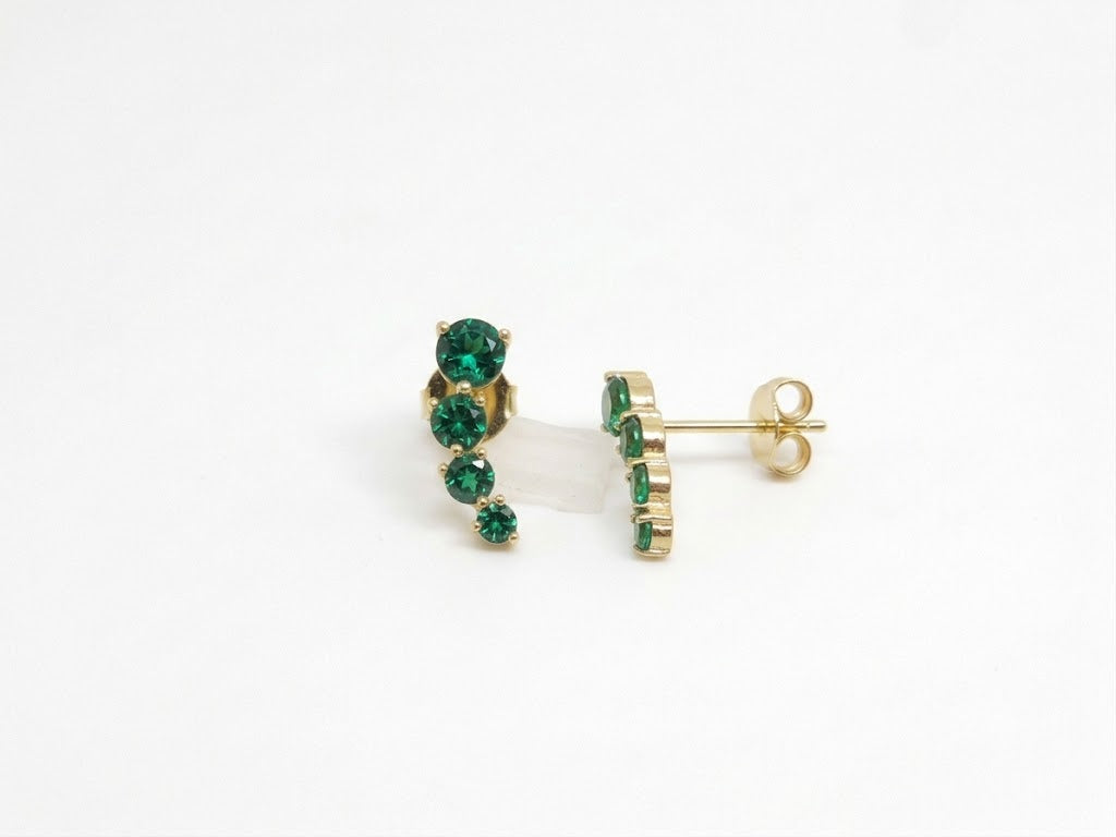 Brinco Ear Cuff Anatômico com Zircônias Facetadas