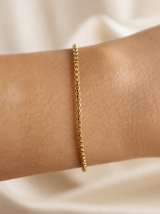 Pulseira Malha Pipoca Tubular Flexível