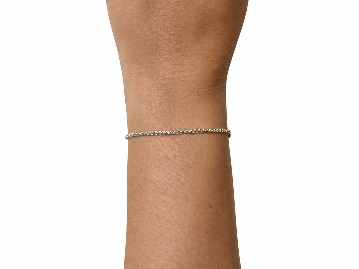 Pulseira Malha Pipoca Tubular Flexível