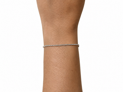 Pulseira Malha Pipoca Tubular Flexível
