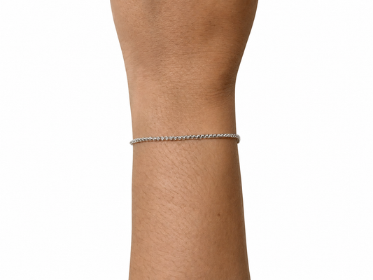 Pulseira Malha Pipoca Tubular Flexível