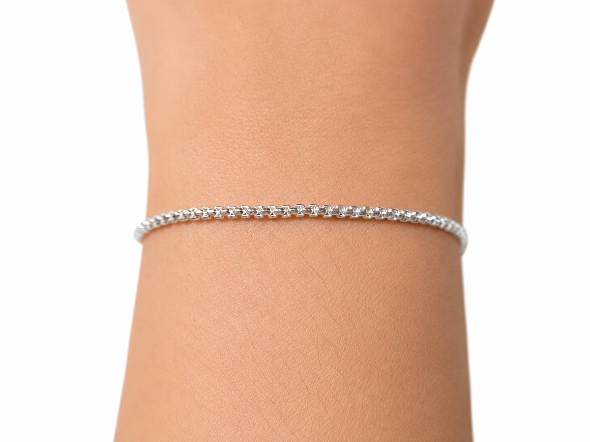 Pulseira Malha Pipoca Tubular Flexível