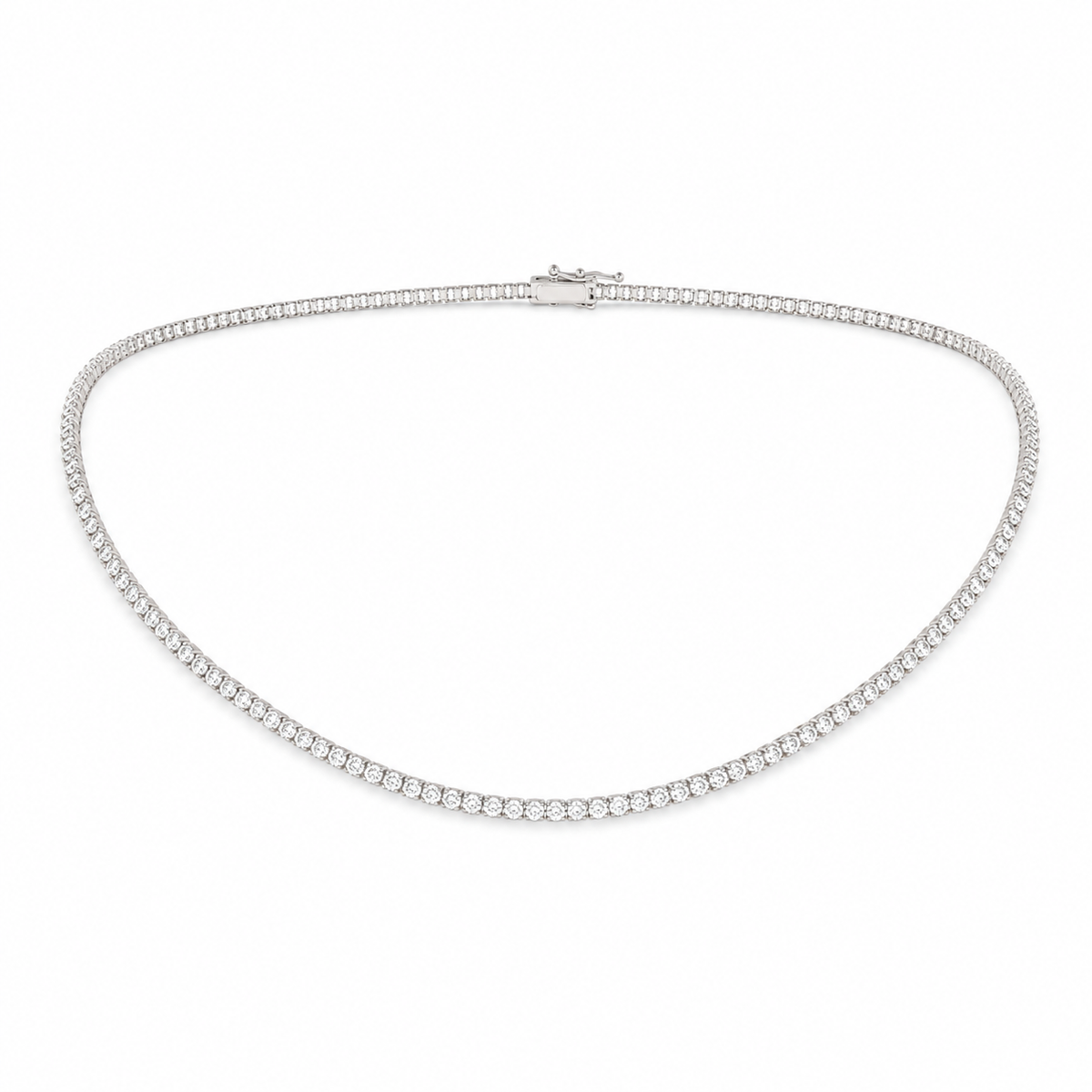 Colar Riviera Clássico Cravejado com Zircônias Cristal