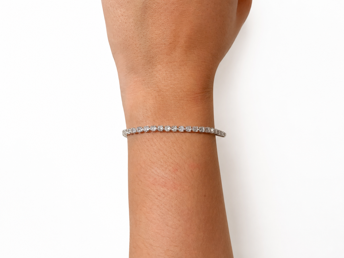 Pulseira Riviera Clássica Cravejada com Zircônias