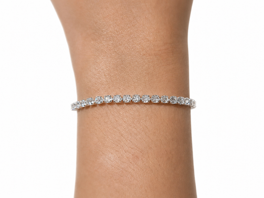 Pulseira Riviera Clássica Cravejada com Zircônias