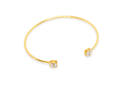 Bracelete Fino Aberto com Pontos de Luz