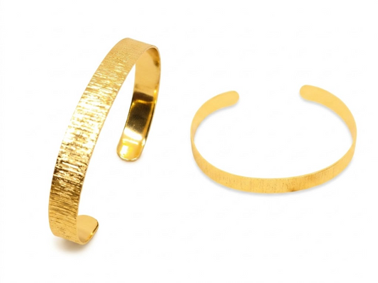 Bracelete Rígido com Textura Martelada Artesanal