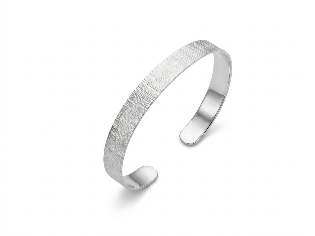 Bracelete Rígido com Textura Martelada Artesanal