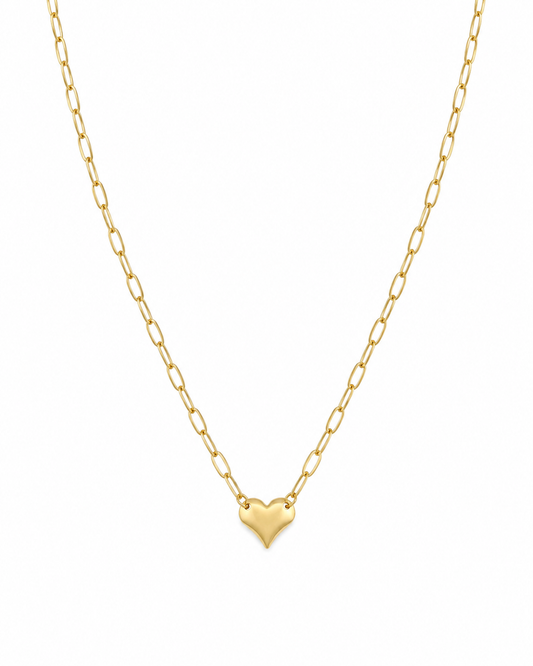 Colar Choker Elos Cartier com Pingente Coração Abaulado